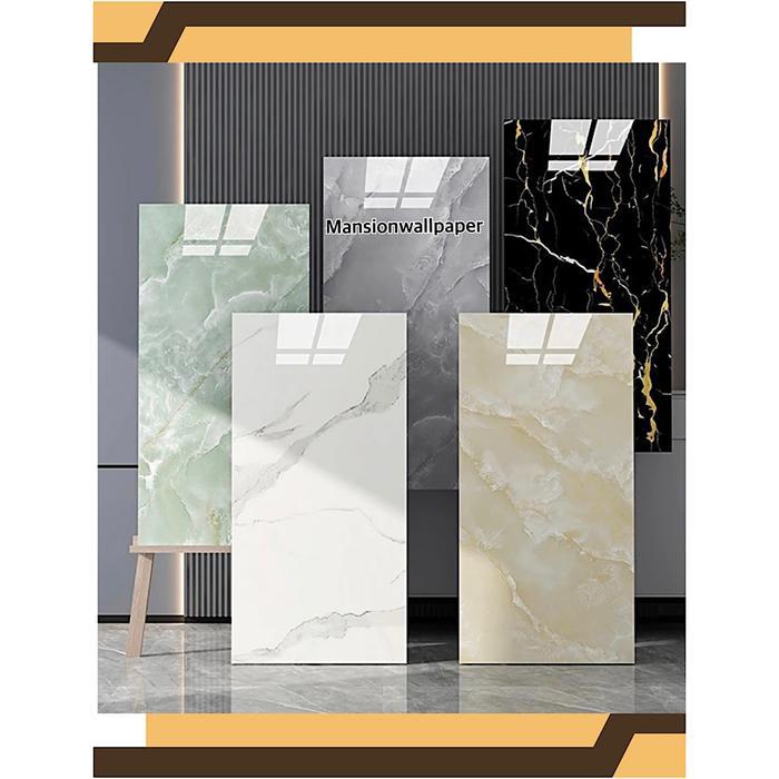Wallpaper Panel Dinding Marmer Granit Marble Abstrak Natural Sticker