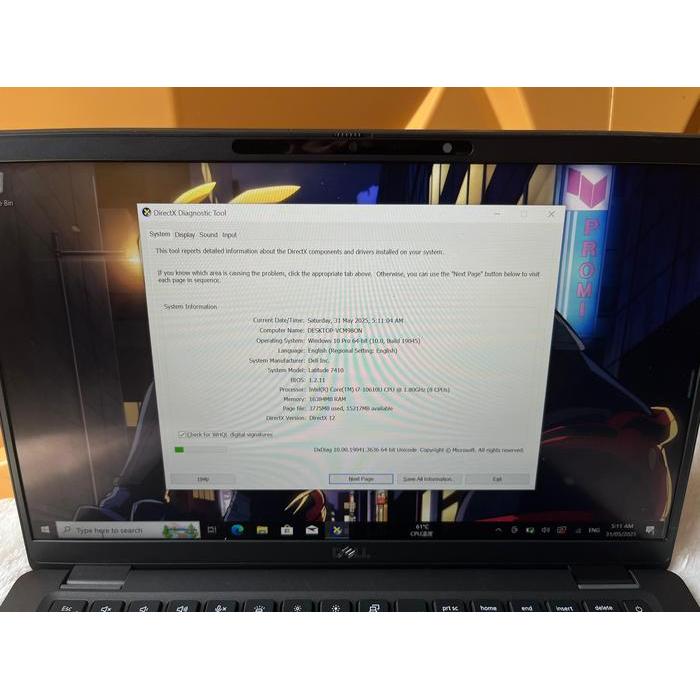 BARU Laptop Dell Latitude 7410 Core i7 Gen10 Ram 32GB & SSD 512GB l 7410 Core i5 Gen10 Ram 16GB &