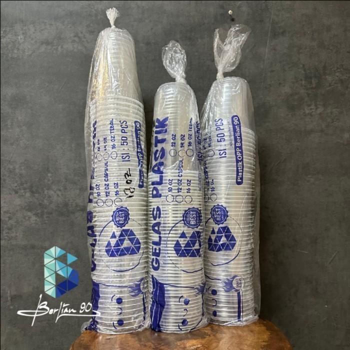 KIRIMCepAt- Gelas Plastik 18 Oz Datar / Gelas Jus 18 Oz / Cup 18 Oz