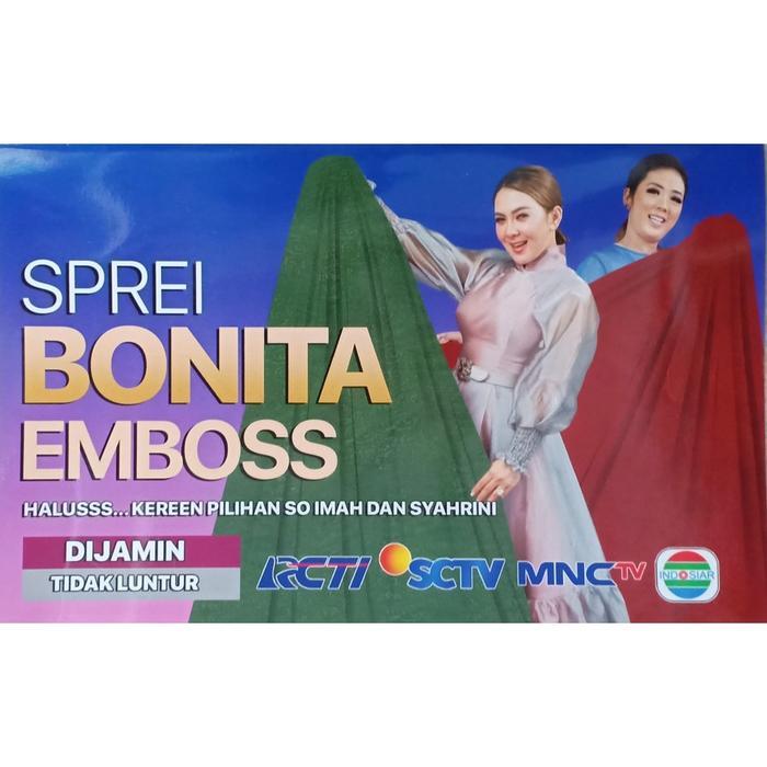 BONITA bedcover set 180x200 bonita polos emboss sprei bonita polos