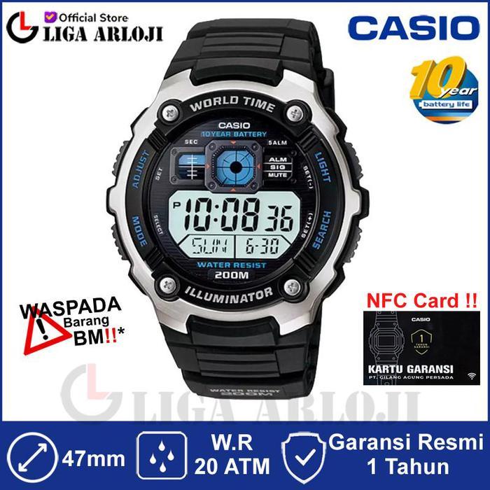 CASIO AE-2000W-1AVDF JAM TANGAN PRIA DIGITAL AE2000W AE-2000W-1A AE 2000W 1AVDF