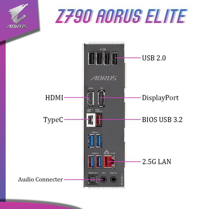 LGA 1700 GIGABYTE Z790M AORUS ELITE DDR5 LGA1700 MOTHERBOARD WITH TERMURAH
