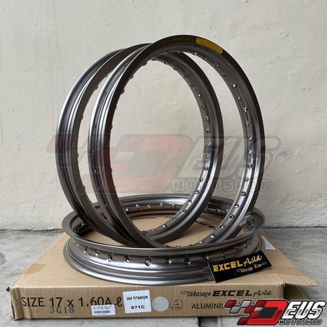 Velg TK Takasago Excel Asia Ring 17 140 160 185 Titanium & black