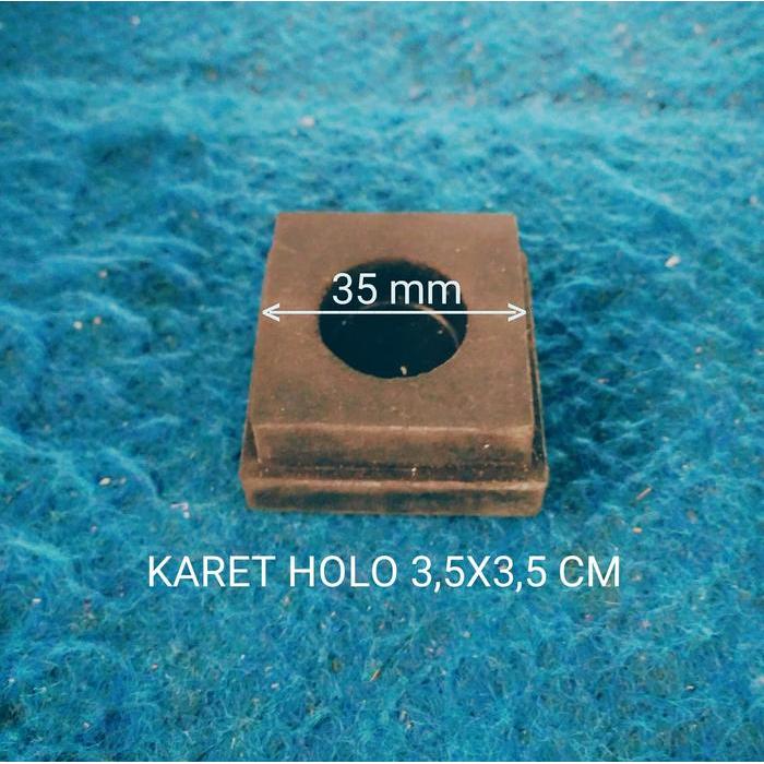 Karet tutup besi holo 3,5x3,5 cm