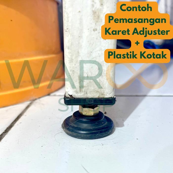Adjuster Pad Leveling Foot Alas Karet Kaki Meja Stabil Besi Pengatur Ketinggian Furniture Anti