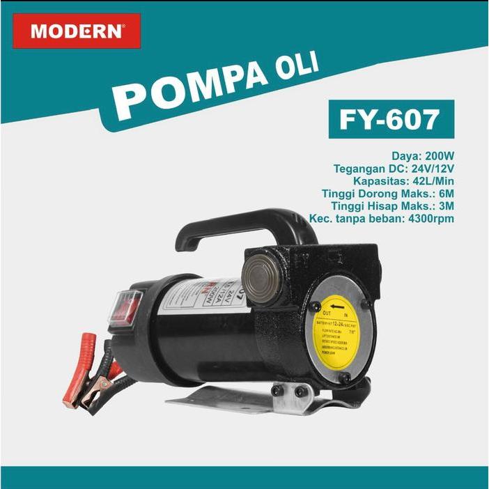 ___] pompa oli MODERN FY 607 arus DC AKI 24 volt solar minya bbm FY607