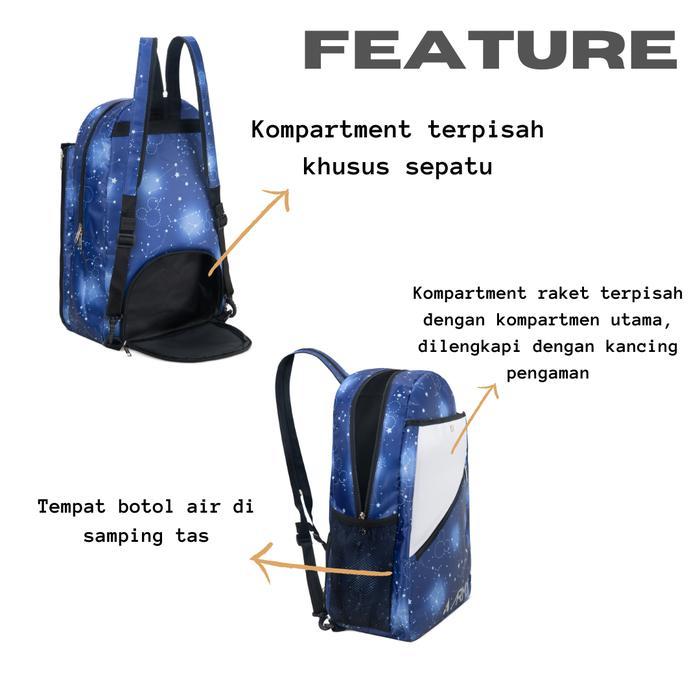 ARMY MX7 tas badminton tenis anak remaja dewasa pria wanita multifungsi ransel selempang backpack