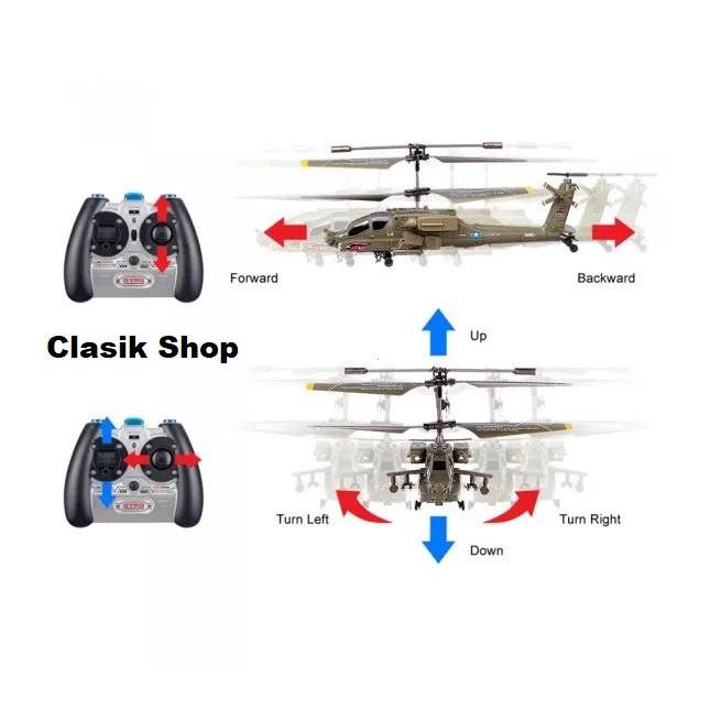 ecdc- Syma S109G Helikopter Rc 3.5 Beast Rtf Ah-64
