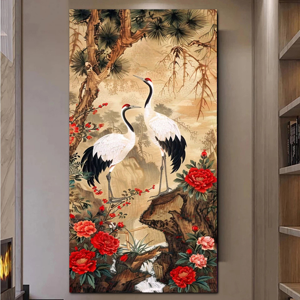 Red-crowned Crane Diamond Painting New Collection 2024 Diamond Embroidery Cross Stitch Birds Full Rh