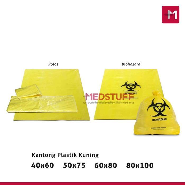 Shiny- Kantong Plastik Kuning Sampah Medis Plastik Sampah Kuning