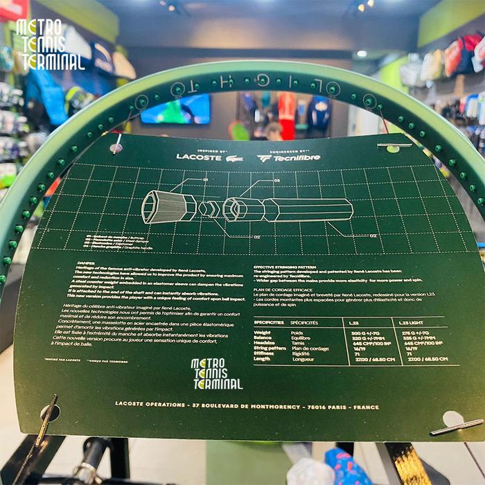 Lacoste L23 Light Racket Tennis Engineered By Tecnifibre / Raket Tenis