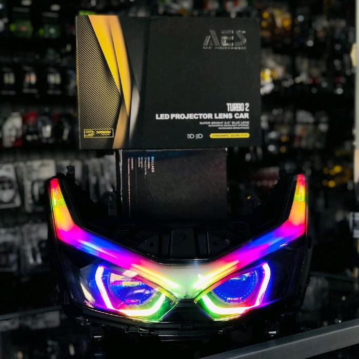 PROJIE BILED PCX 160 2025 CUSTOM BILED AES TURBO GEN 2 3 INCH FULL SET REFLEKTOR - AES TURBO GEN 2