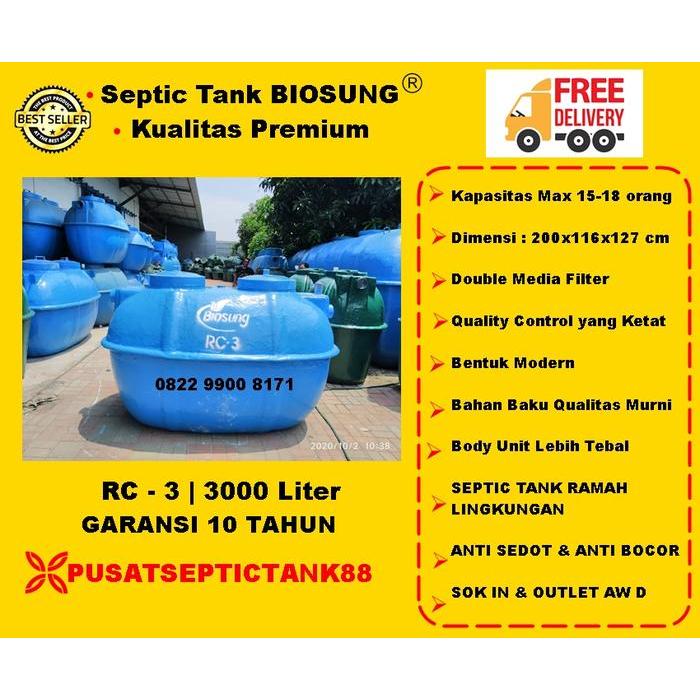Septic Tank Biotech Biosung 3000 Liter Terbaru 