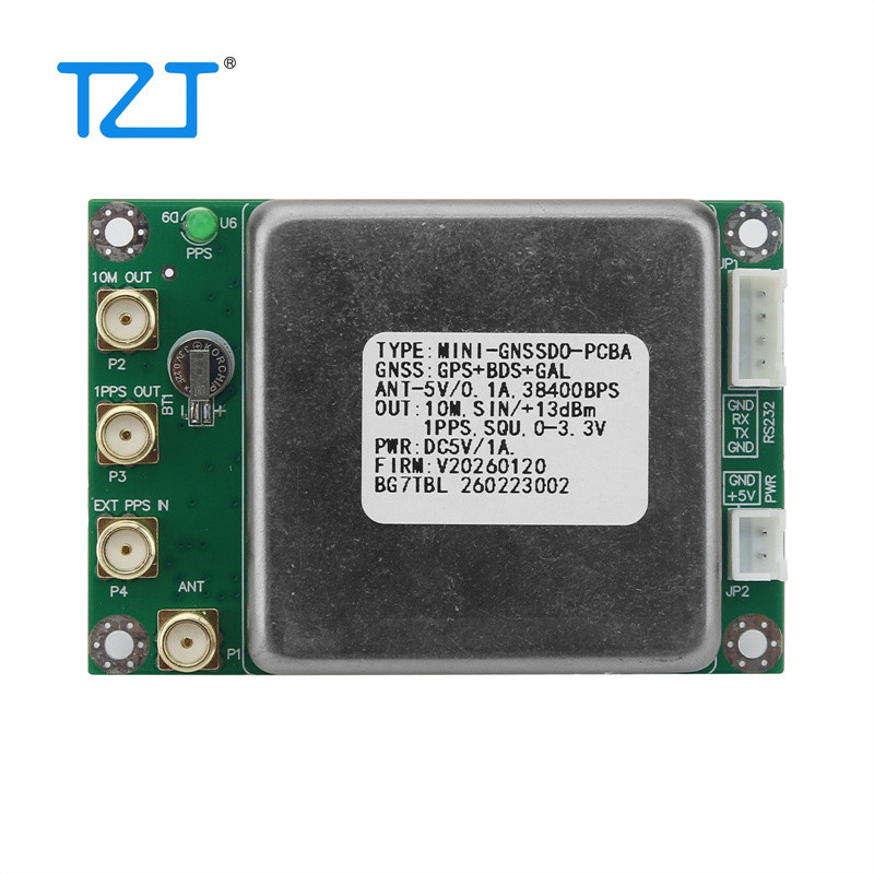 TZT MINI-GNSSDO-PCBA High Precision GNSS Disciplined Oscillator Module 10M/1PPS Output with SMA