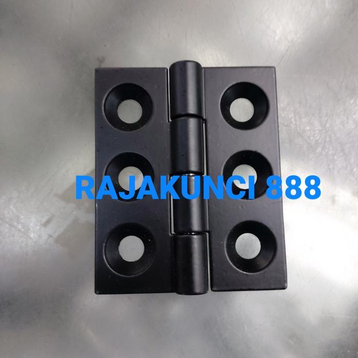 Engsel BOX PANEL hitam 8cm. / Engsel besi / Engsel panel