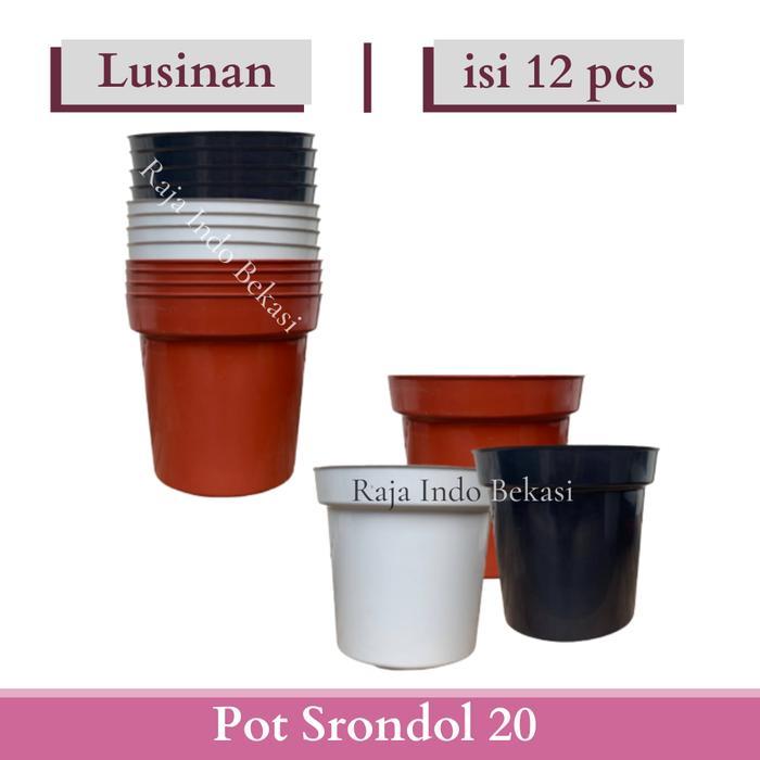 TERLARIS Lusinan Isi 12 Pcs Pot Tinggi Srondol 20 Pot Bunga Tinggi Pot Hias Aglonema