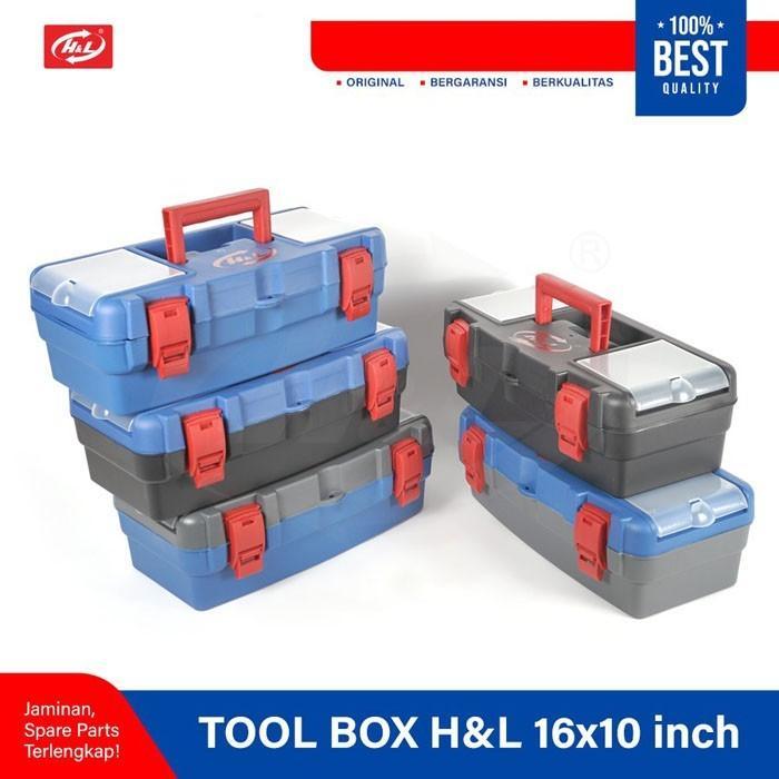 Tekiro Tools - Hl Tool Box Besar 16 In X 10 Kotak Perkakas Plastik Kuat Tool Box