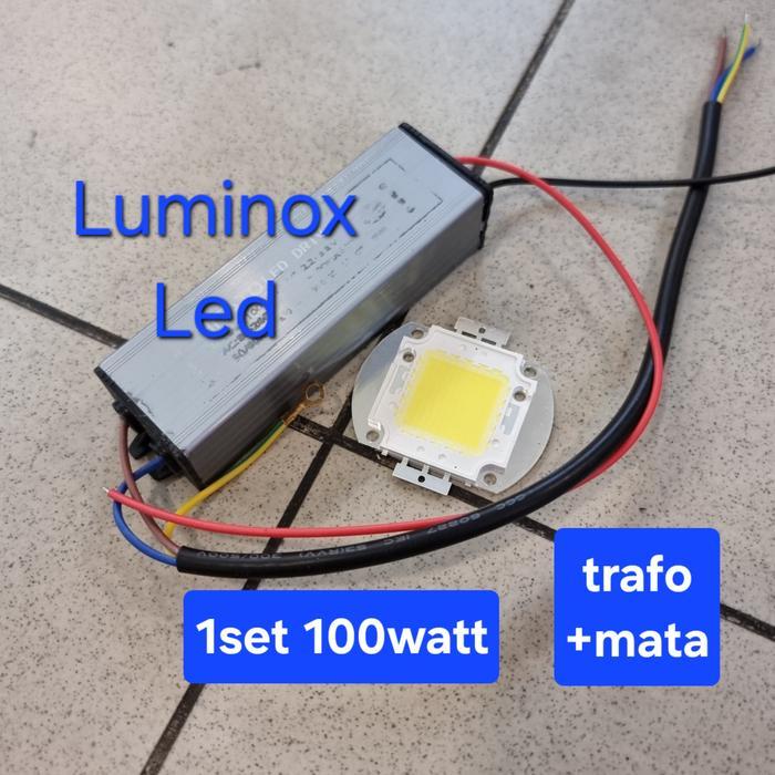BERKUALITAS trafo led cob 100w 100watt - driver led +mata COB 100w putih 1set