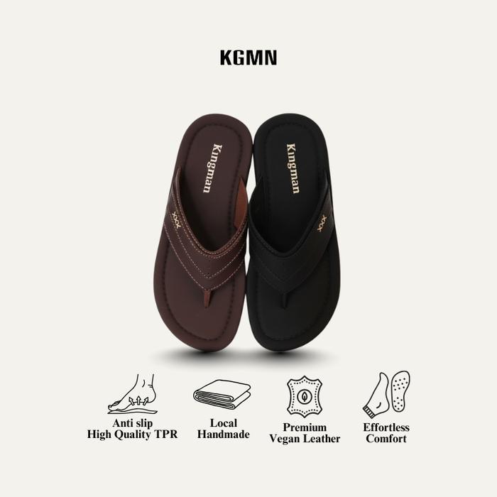 Kingman Sandal Pria Casual Tipe Parma Premium Original Sandal Jepit Kulit Kualitas Import