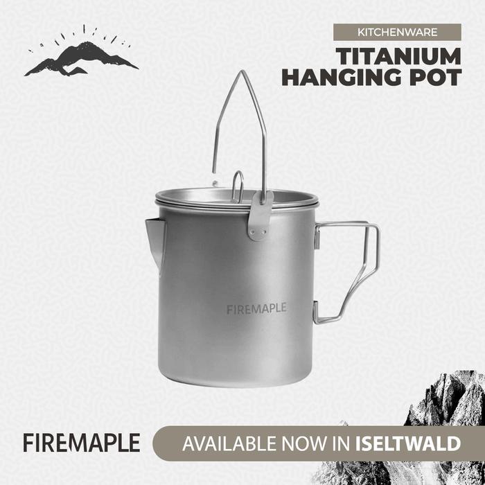 Alat Masak Camping Full Set Firemaple Alti 900ml Titanium Hanging Pot Nesting Camping