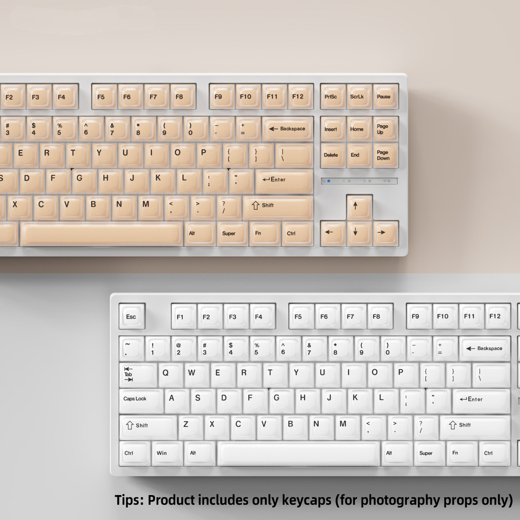 White Jelly Keycaps 132 Keys PBT+PC Material CSA Profile TWO-COLOR Personalized Wooting For CHERRY