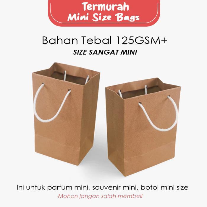 TERLARIS (Mini Size) Paper Bag Kado Kecil All Ukuran / Paper Bag Cokelat Packing Parfum / Papper Bag