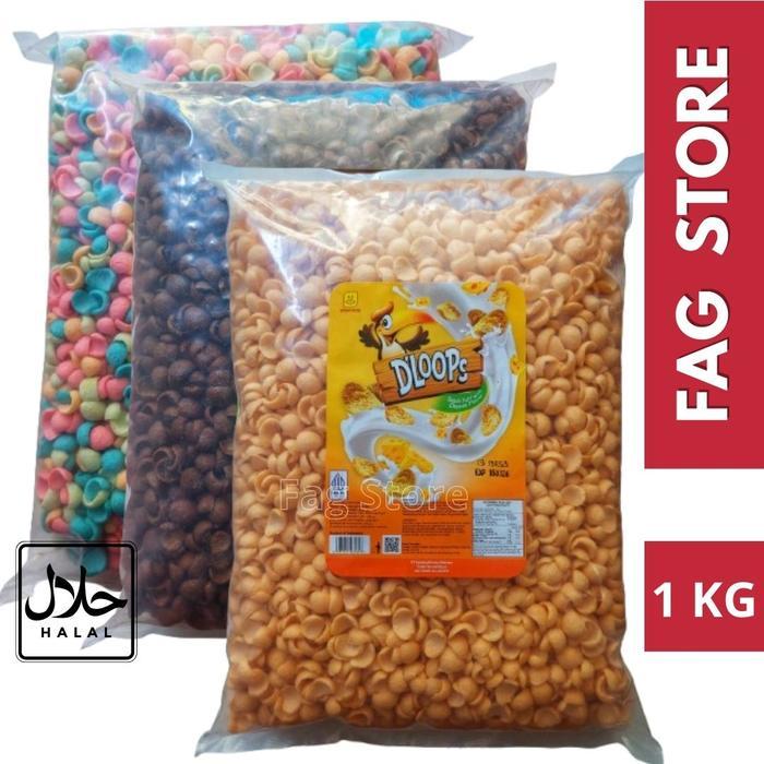 D'Loops Sereal Buah & Coklat 1Kg Chococrunch D'Loops Corn Puff Oatmeal Food Fruit Cereal Terlaris