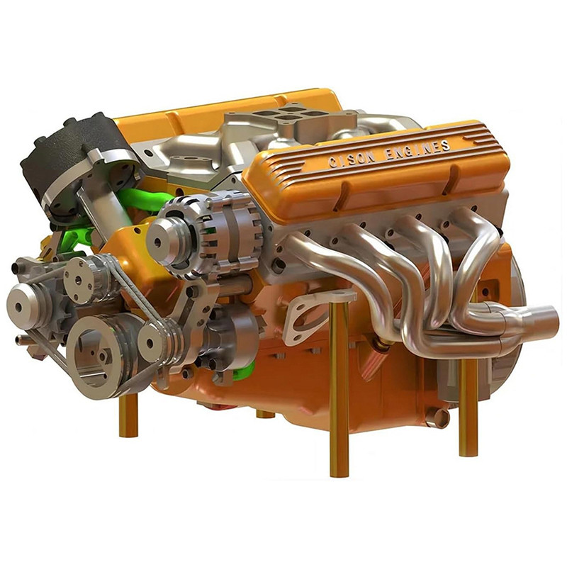 DIY Mini V8 Engine Model Kit, Small-Block Gas Engine for STEM Projects Binray Cison