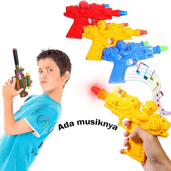 Ada Stok MAINAN ANAK TEMBAKAN BUNYI ADA MUSIKNYA TEMBAKAN LED ST2411