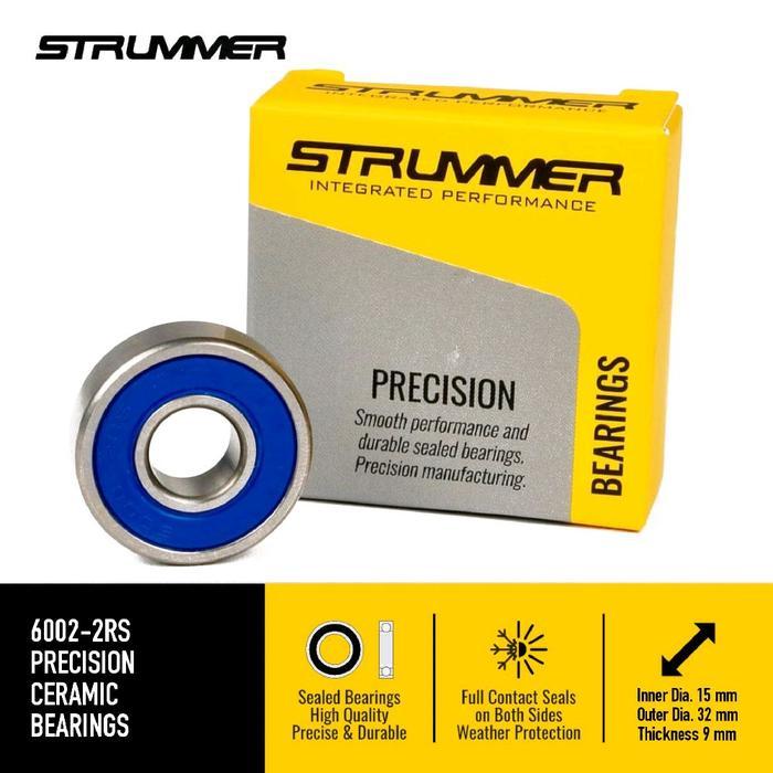 (1 Pcs) Bearing Strummer 6002-2Rs Sealed Bearing Hybrid Ceramic Bearing 6002 2 Rs 15Mm X 32Mm X 9Mm