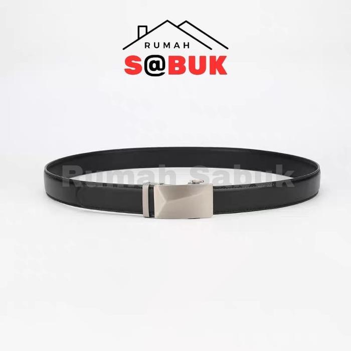 SABUK PRIA KULIT METAL BUCKLE / IKAT PINGGANG PRIA WANITA KULIT PU Besi