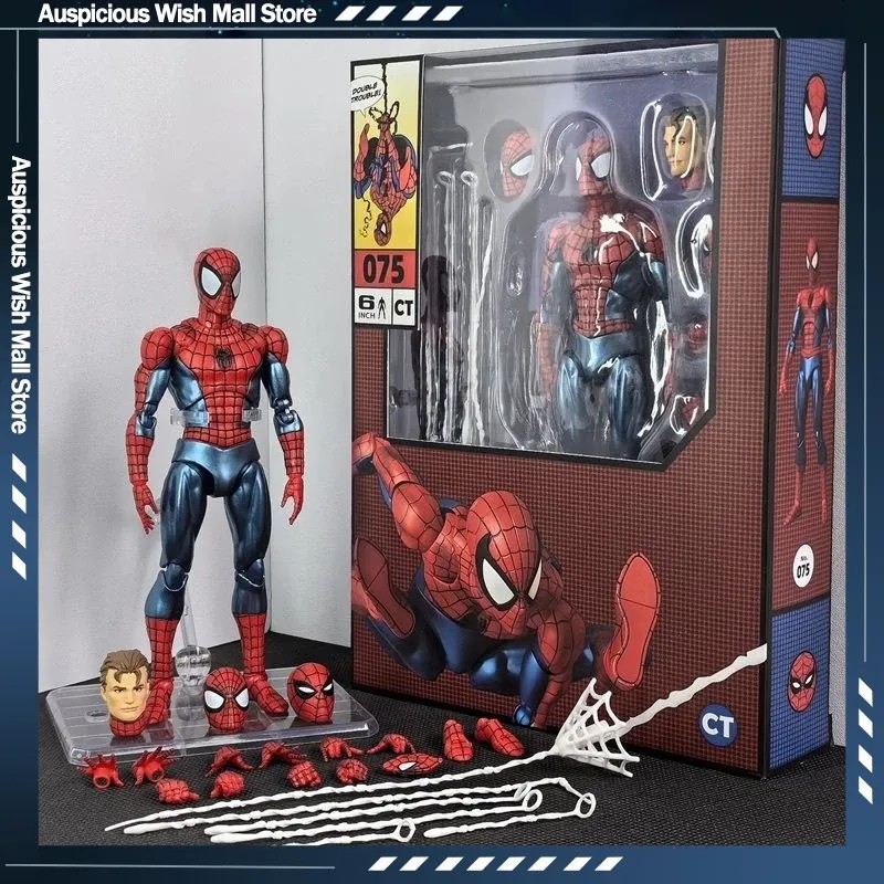 Genuine Ct Toys Spider-Man Mafex 075 Figure The Anazing Spiderman Comic Ver Mafex 185 Action Figure