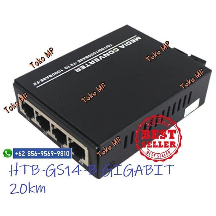 Media Converter Htb-Gs14-B Gigabit Fiber Transceiver