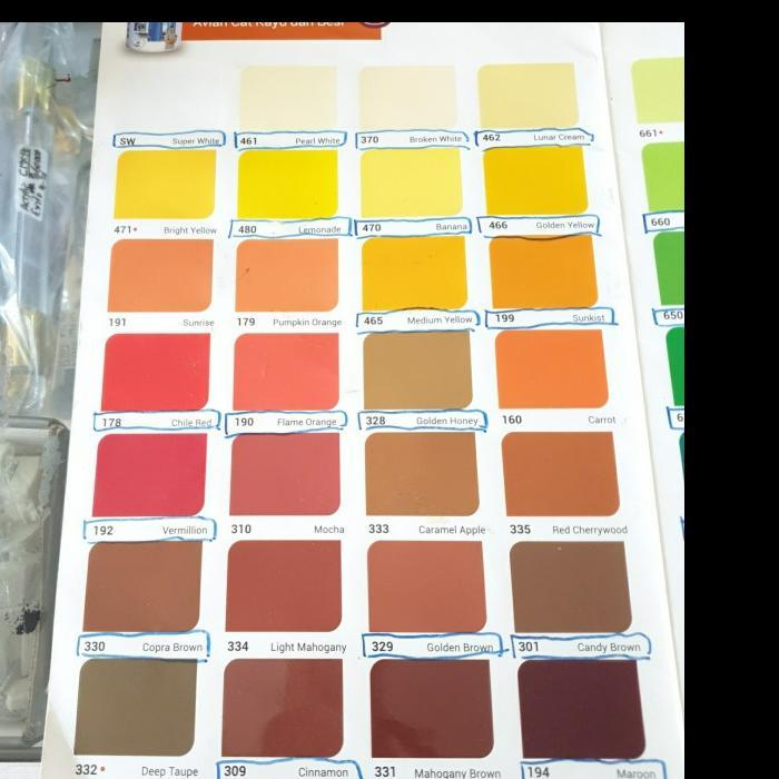 TERLARIS CAT BESI DAN KAYU AVIAN 1KG (BANYAK WARNA) READY