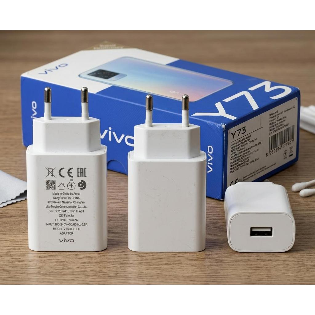 Adapter Charger Vivo V1820C-EU Original Bekas Fast Charging 18W 9V 2A Cocok Vivo Y73