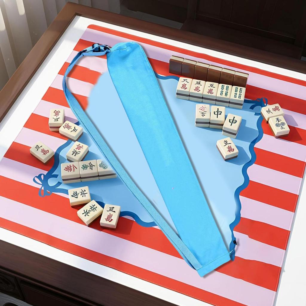 Mahjong Mat Bag Protective Drawstring Portable Mahjong Travel Bag Storage Tube For Home Travel