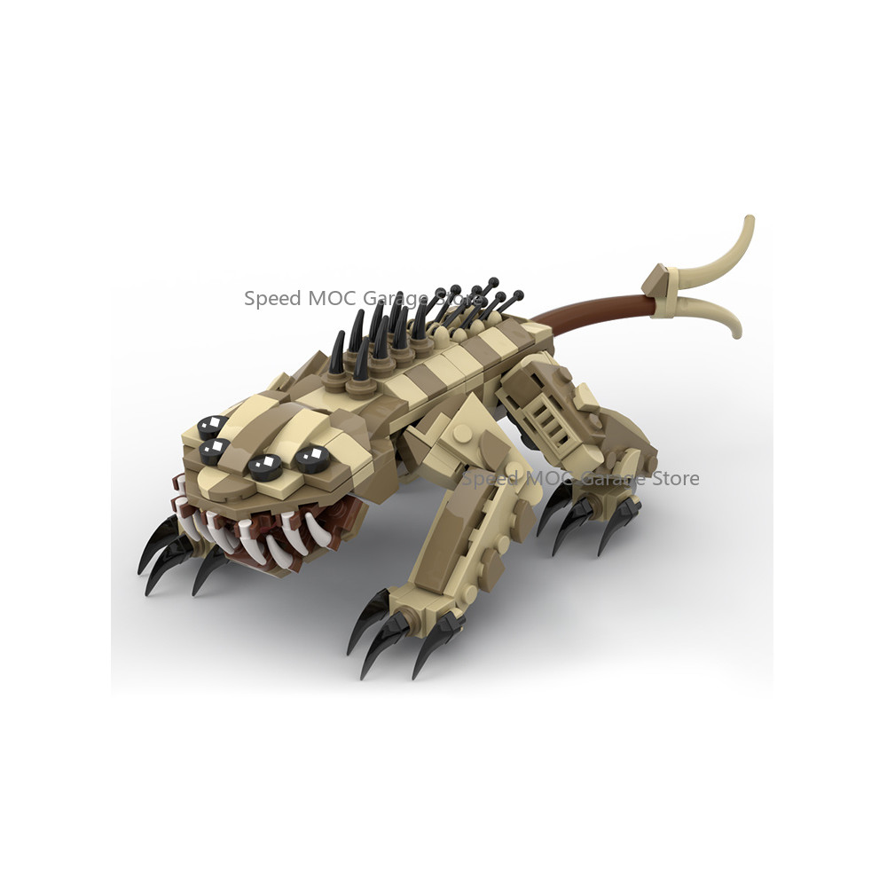 Petranaki Sand Predator Creature MOC Building Blocks, Desert Beast Model with Sharp Teeth & Claws
