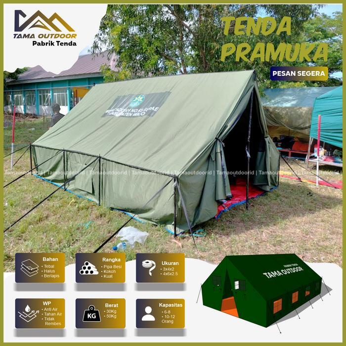 TERLARIS Tenda Kemah Uk 3M x 4M Dome Pramuka Tamaoutdoor Regu READY