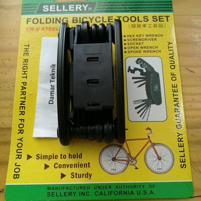 Kunci Sepeda Tools Set Sepeda Sellery USA Folding Bicycle Tools Set