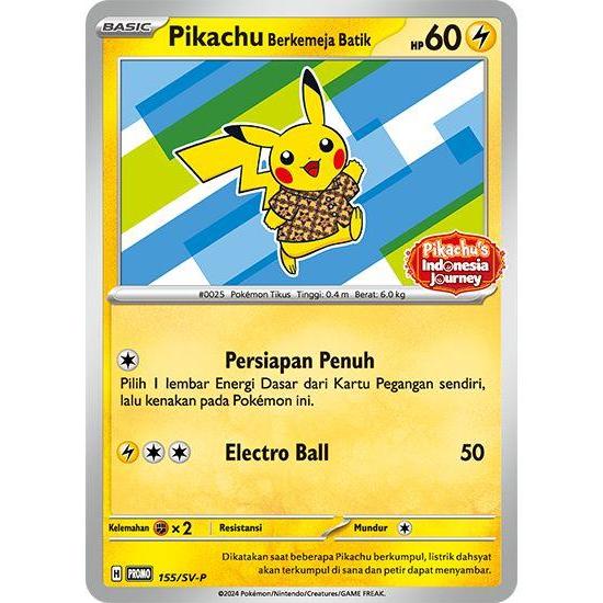 Kartu Pikachu Batik Hijau Kartu Pikachu Batik Hijau