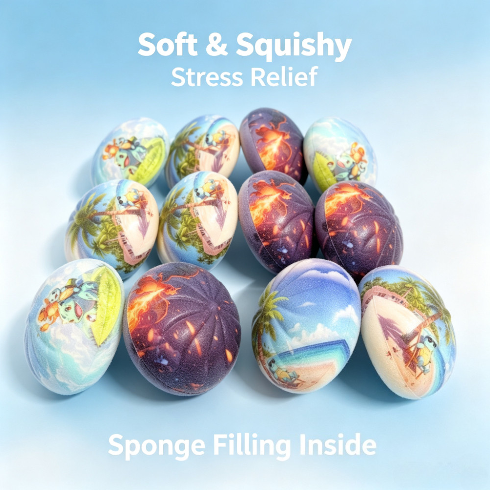 Squeeze the Stress Ay Super Soft Monster Egg Squishies. Ideal Desk Decor and Thoughtful Mystery