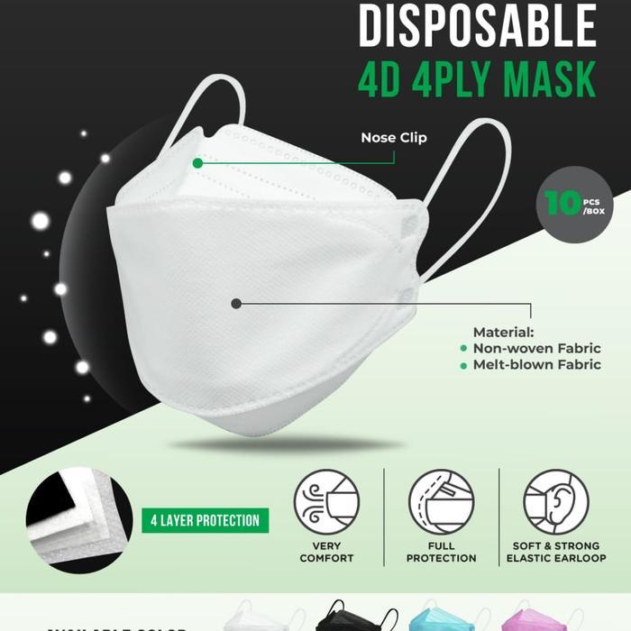 TERLARIS Masker 4D Vpro Premium 4ply 10pcs / masker evo / disposable mask 4 ply