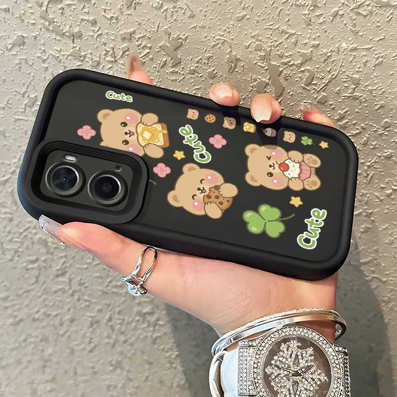 Casing Hp OPPO A36 OPPO A76 OPPO A96 Case Cupcake kue batita beruang Imut Banget Kasing Promo Cesing