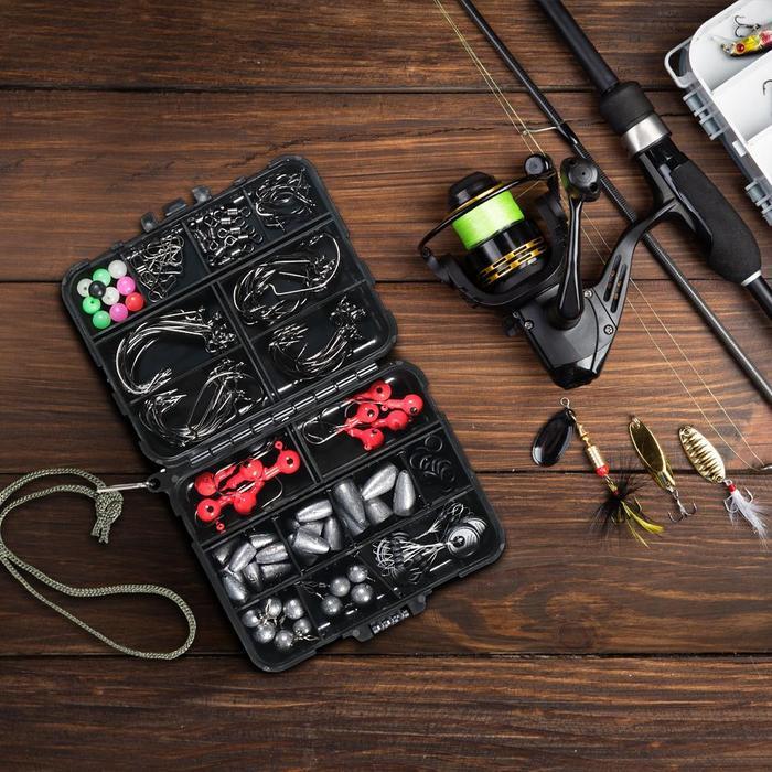 Set Kail Pancing Timah Kili Kili / Kail Pancing Fishing Hook Tackle Box Set 148 PCS - JY07