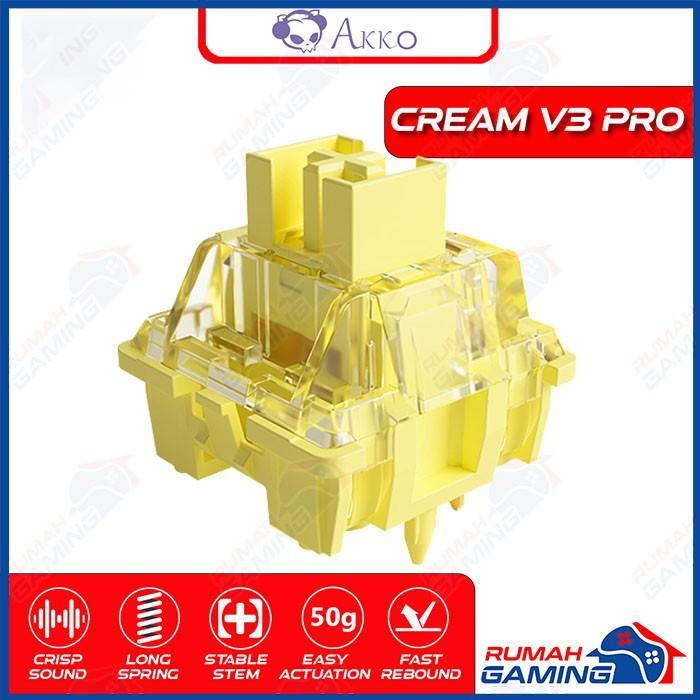 SWITCH - AKKO CREAM YELLOW V3 PRO - 5 PIN - 50g - PCB MOUNT - LINEAR