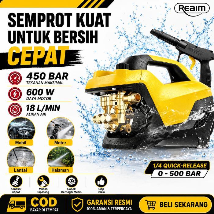 Official Reaim Jet Cleaner Mesin Cuci Steam Mobil Dan Motor /Alat Steam Cuci Motor & Mobil /
