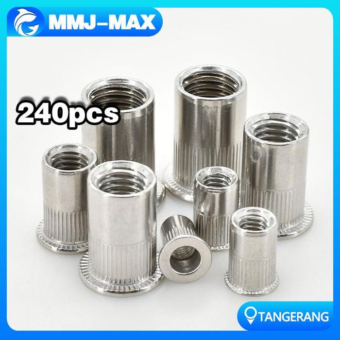 RIVET NUT MUR M3 M4 M5 M6 240PCS/NUT RIVET/MUR RIVET ALUMINIUM READY STOCK