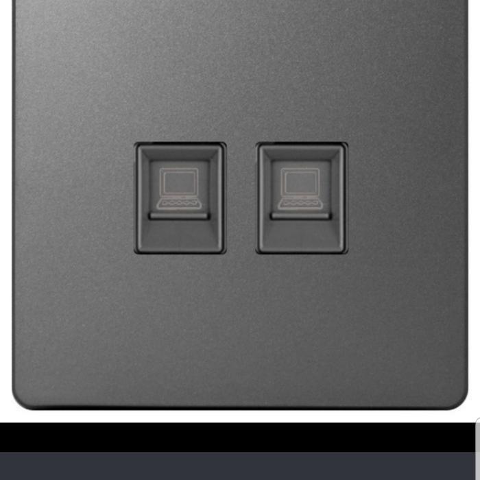 NERO SAKLAR DATA CAT5 OUTLET CASA X2PC2-GR GREY SIAP KIRIM