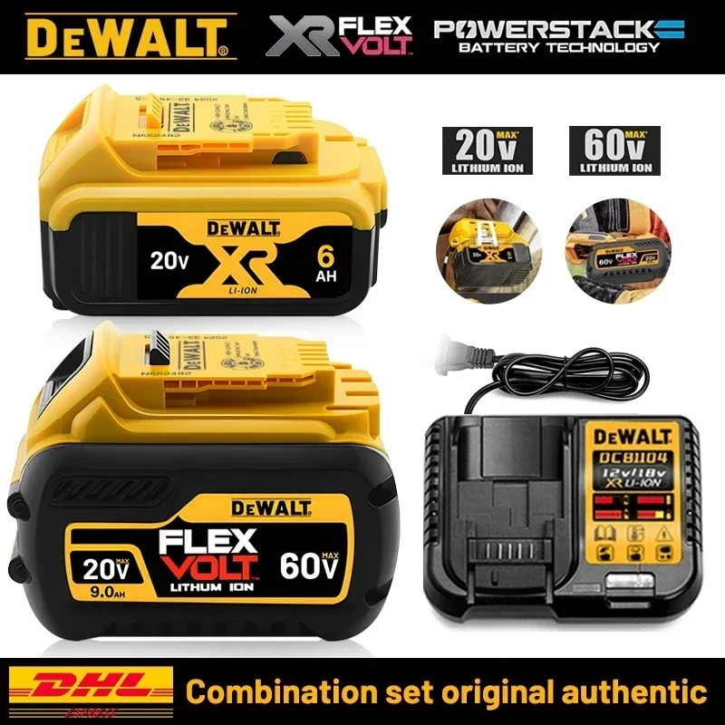 Original MAX Flexvolt DEWALT 20V 60V Battery DCB606 DCB205 DCB206 DCB609 Power Tool Battery DEWALT