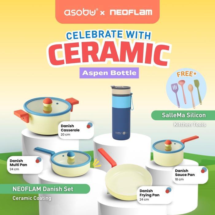 Asobu X Neoflam - Celebrate With Ceramic - Aspen Bottle 600ML / Orbit Bottle 900ML / Orb Bottle